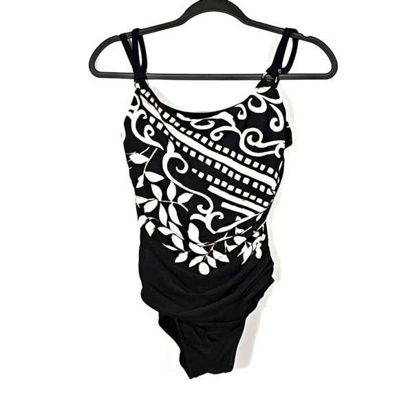 Miraclesuit Swim Black Hamden Mixed Up Underwire Swimsuit 10 - Picture 3 of 12